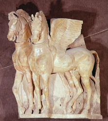 Two Winged Horses from the Pediment of a Temple, 4th-3rd Century BC